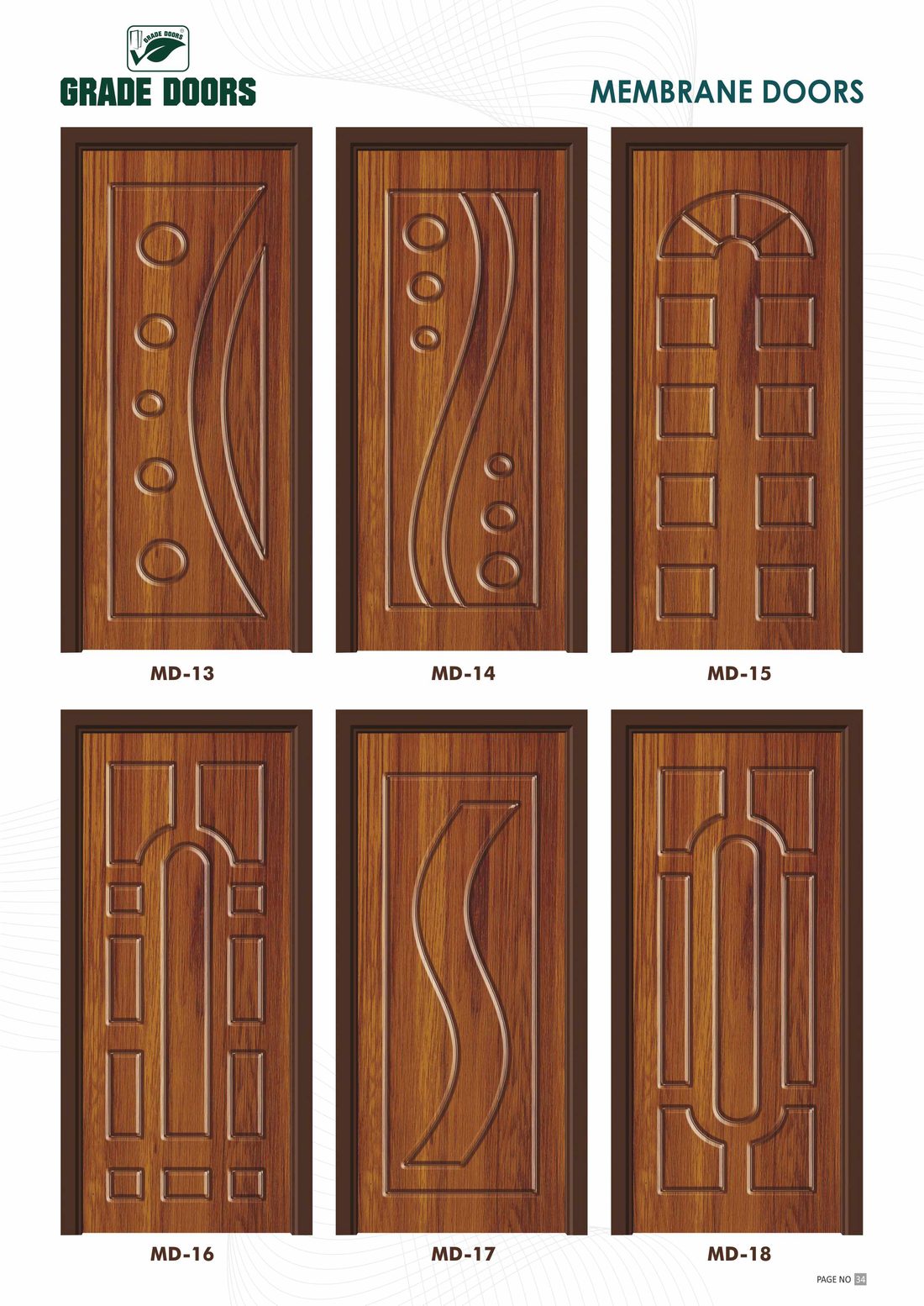 Grade Doors premium brass laminate door designs